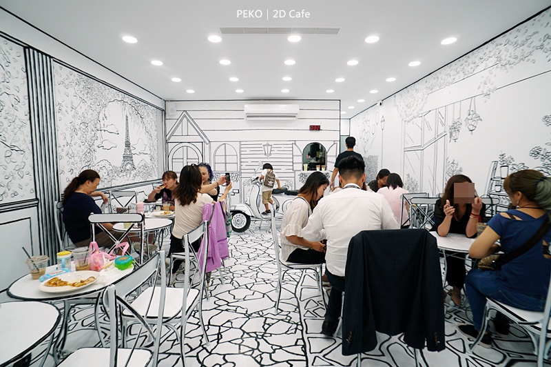 【新莊咖啡廳】2D Cafe新莊店全新歐風2D咖啡旗艦店，黑白漫畫咖啡廳｜丹鳳站美食（已歇業） @PEKO の Simple Life